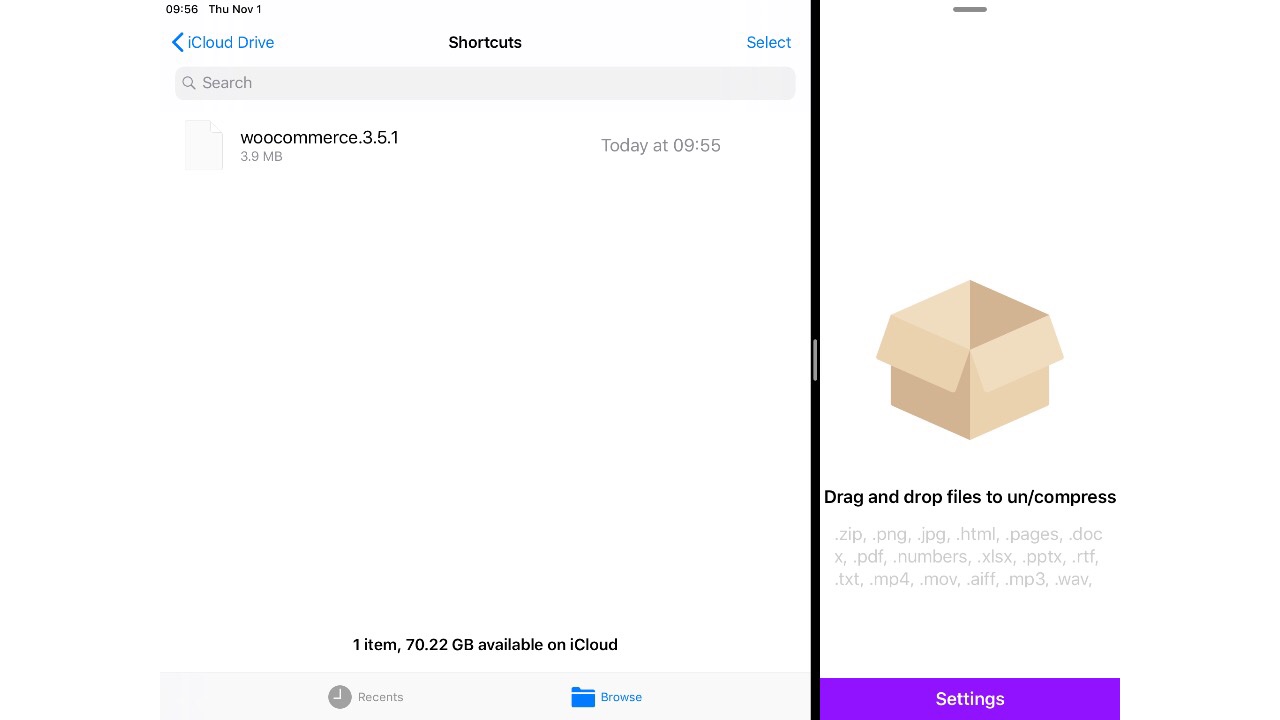 Dealing with zip files in iOS