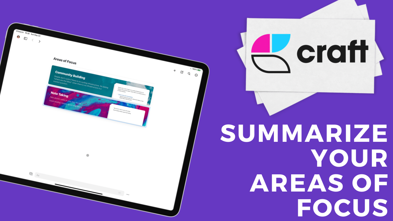 Summarize Your Main Areas of Focus