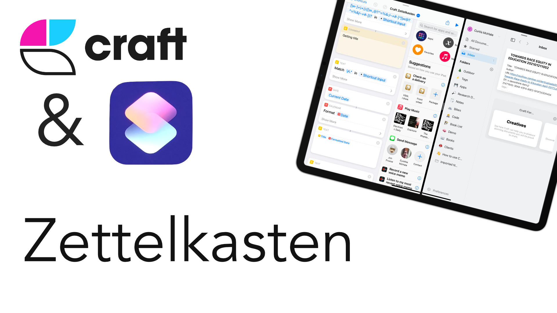 Craft Zettelkasten Shortcut
