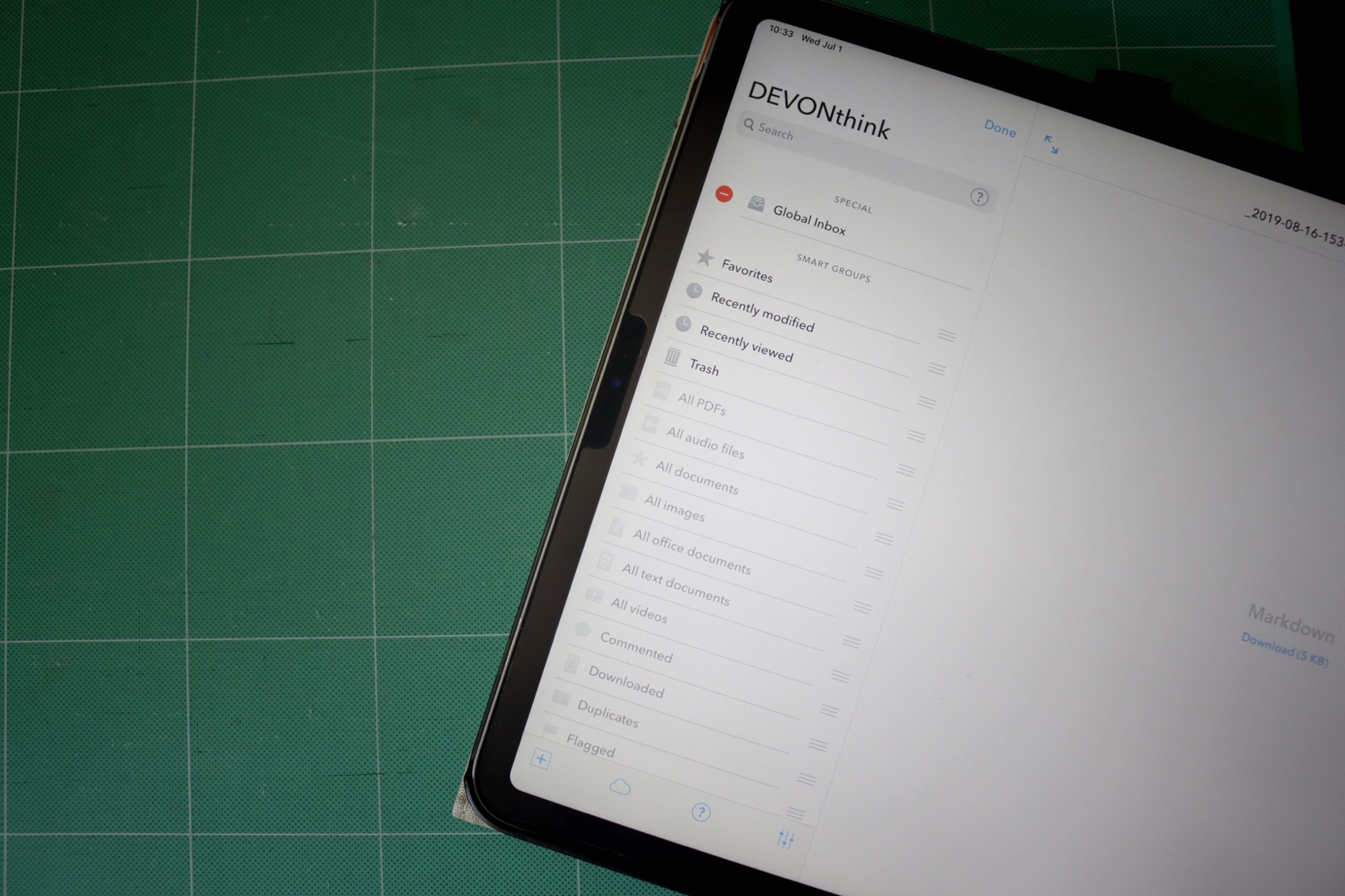 DEVONthink To Go Smart Groups