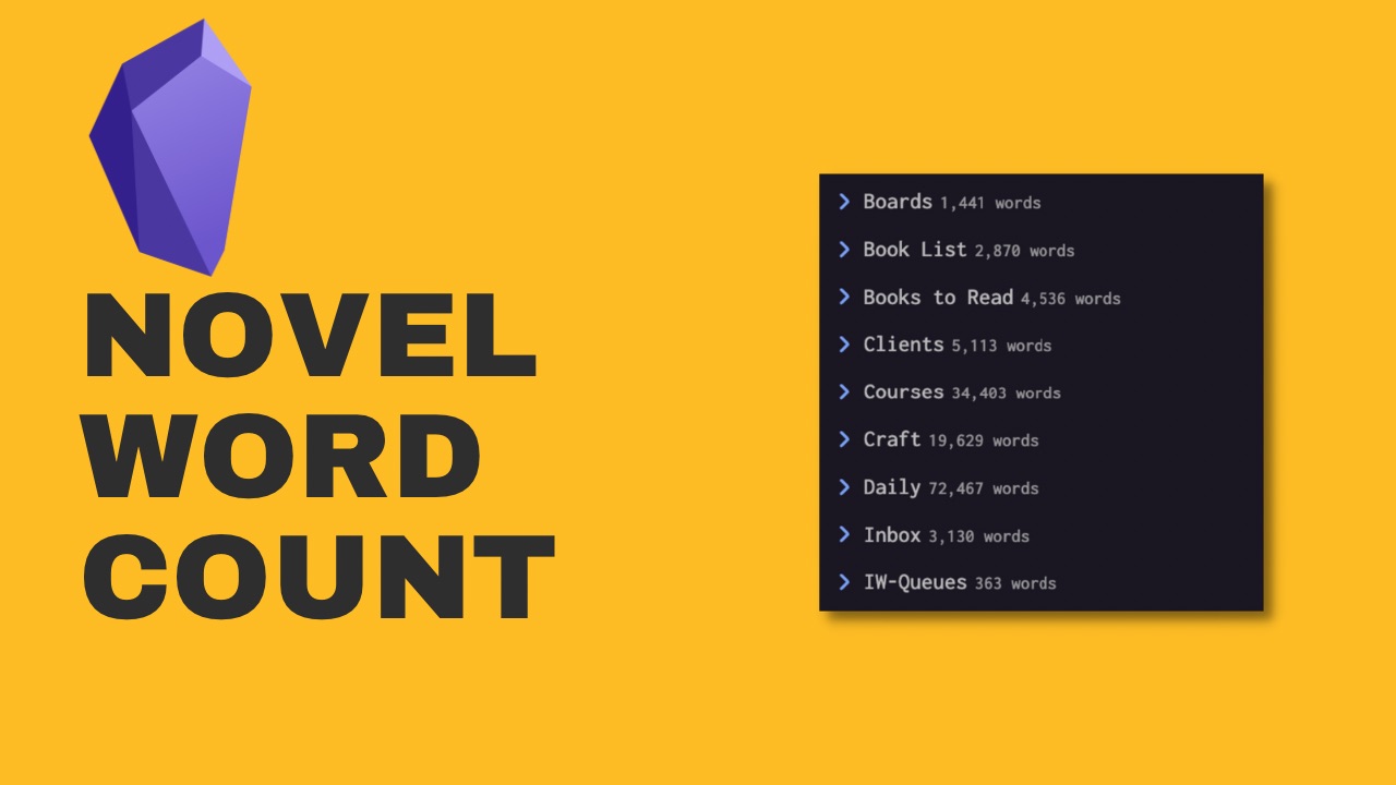 Obsidian Novel Word Count