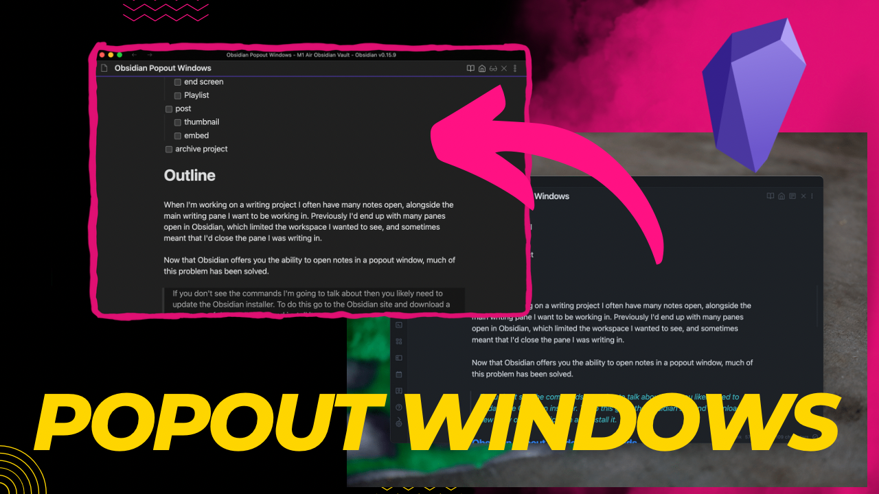 Obsidian Popout Windows