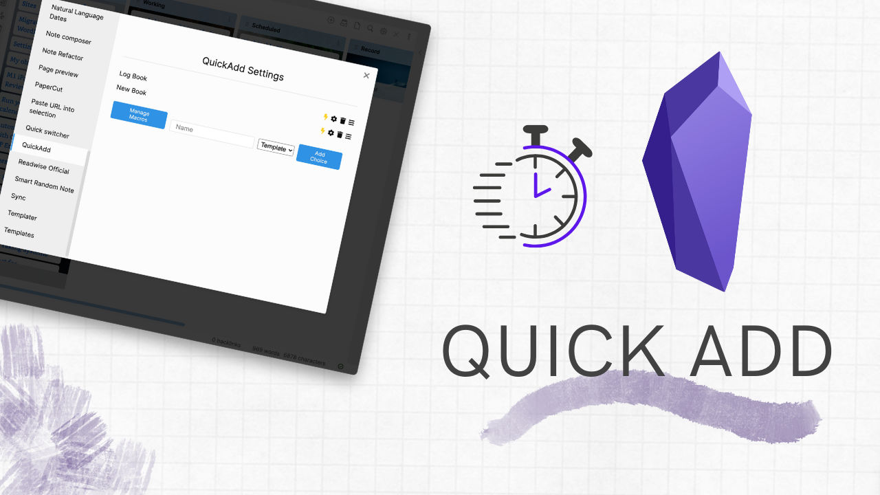 Obsidian Quick Add - Automate Note Entry