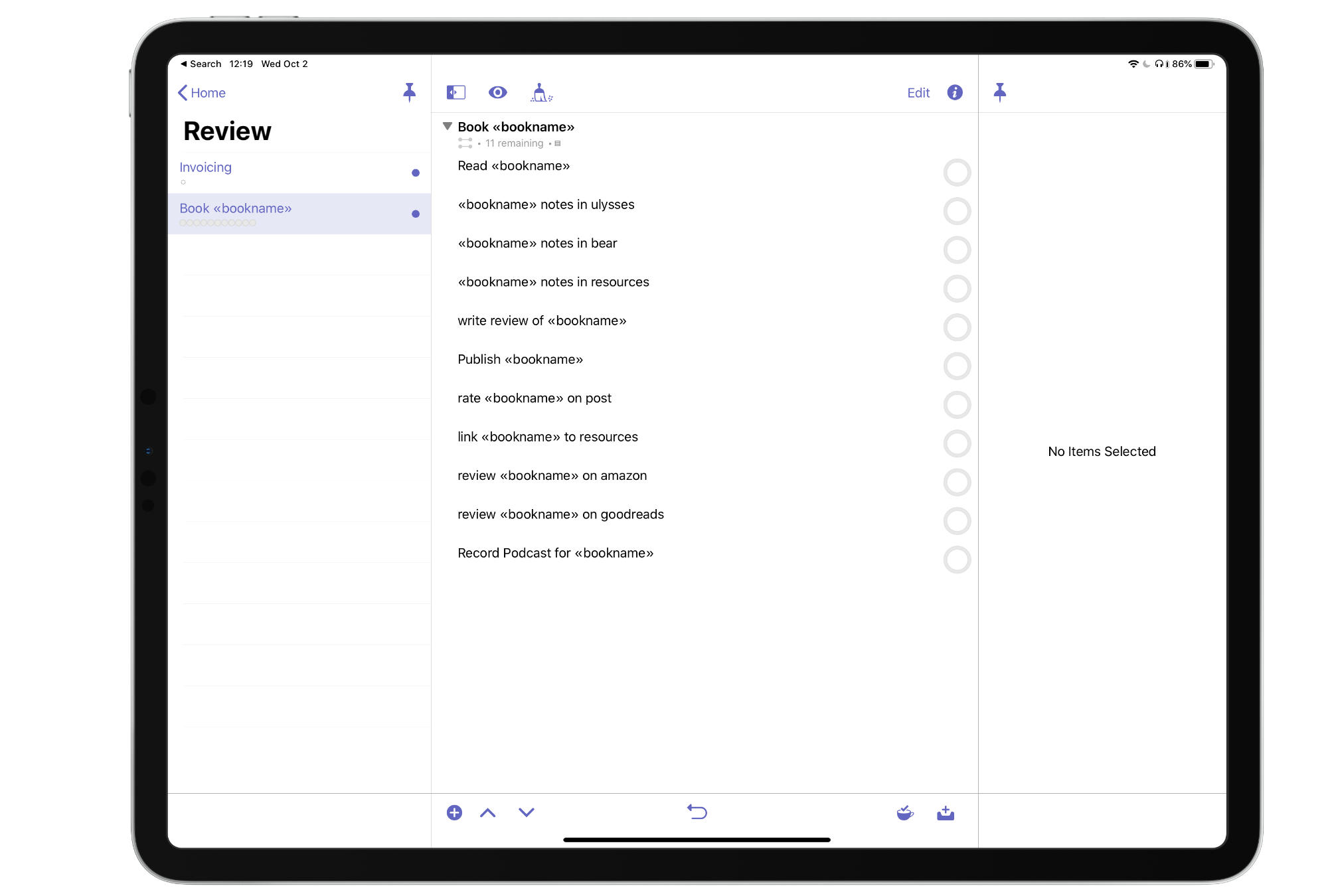 OmniFocus has amazing project review