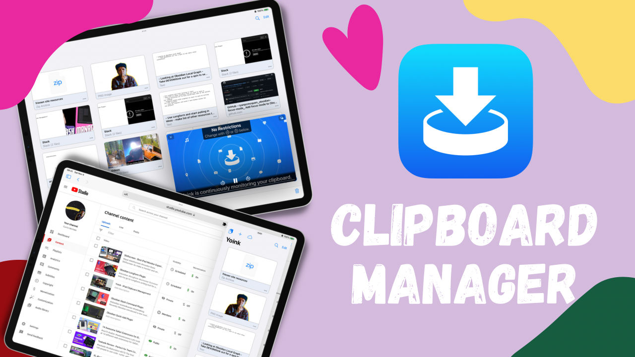 Yoink bring clipboard history to iPad