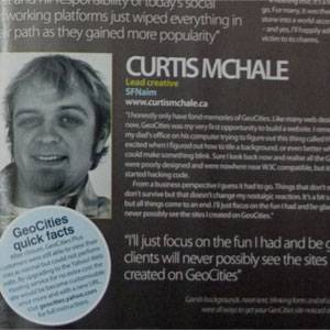 Curtis McHale in Web Designer Magazine
