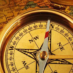 compass pointing direction