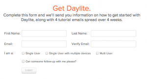 daylite email sign up