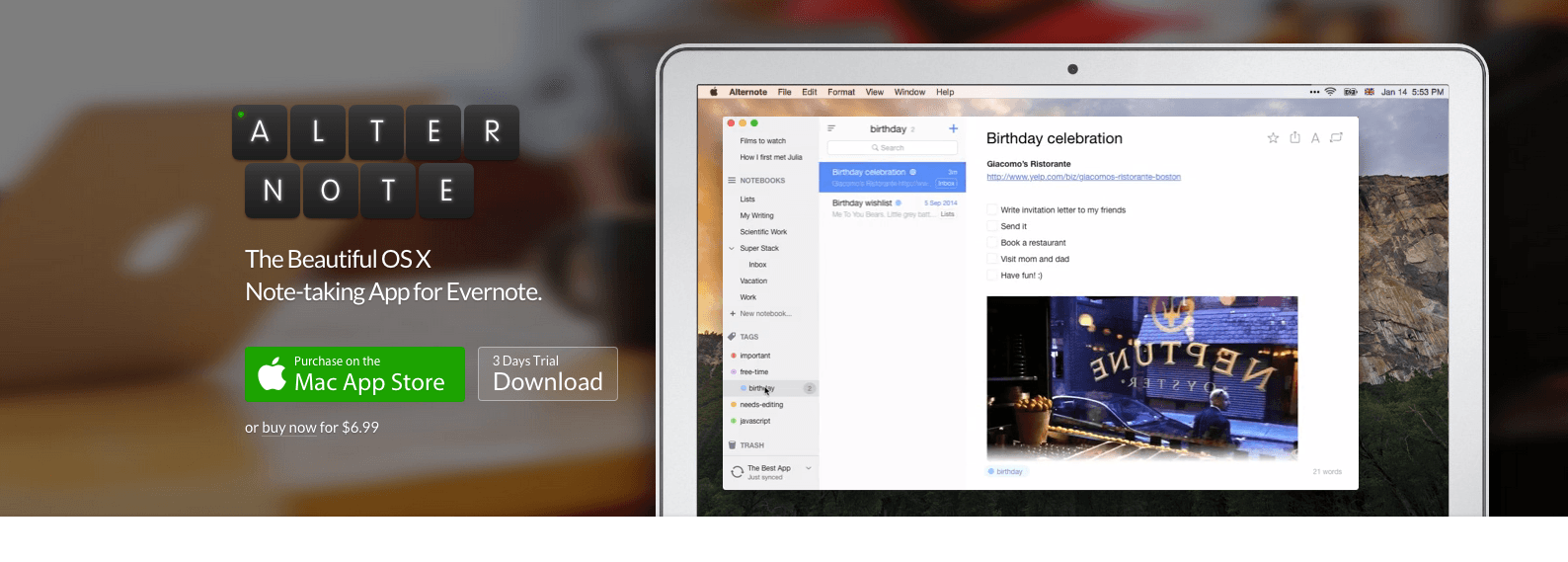 Reviewing Alternote – Distraction-free markdown with Evernote?
