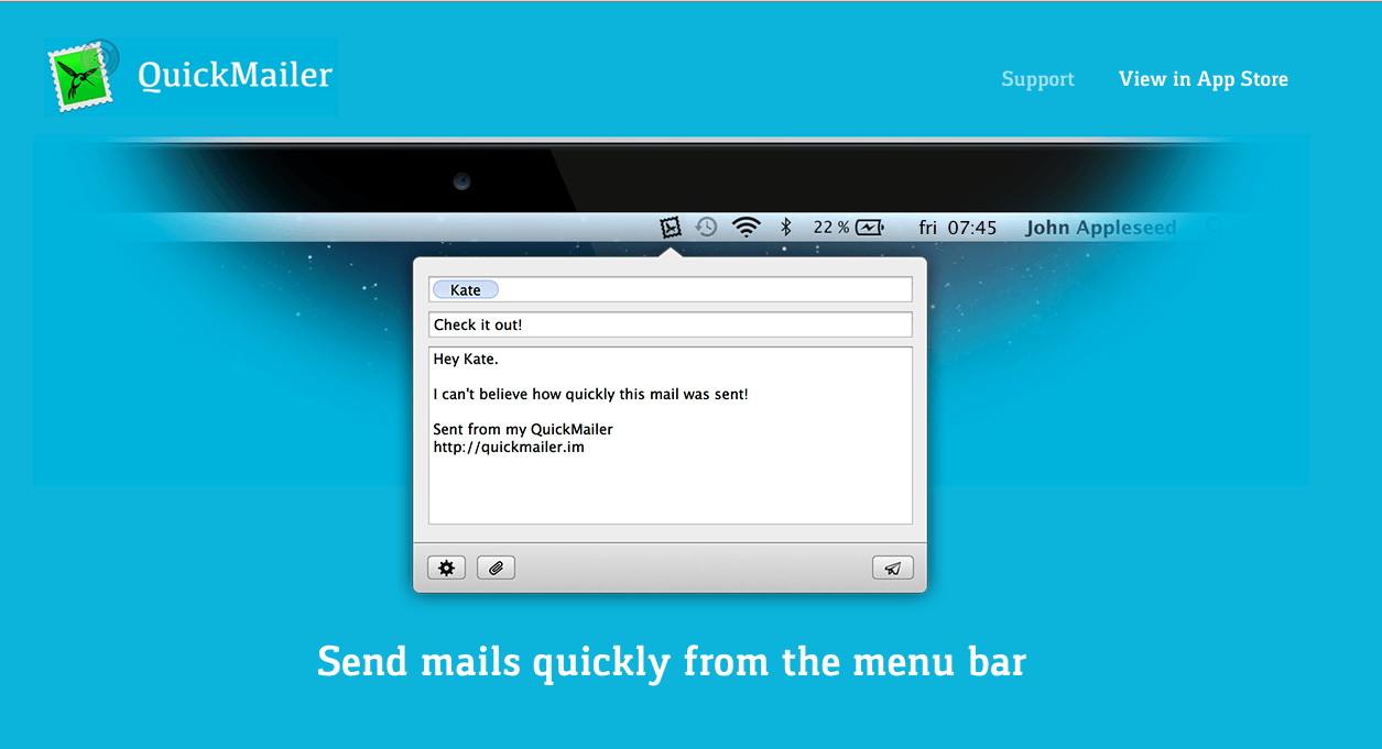 QuickMailer: Send only email