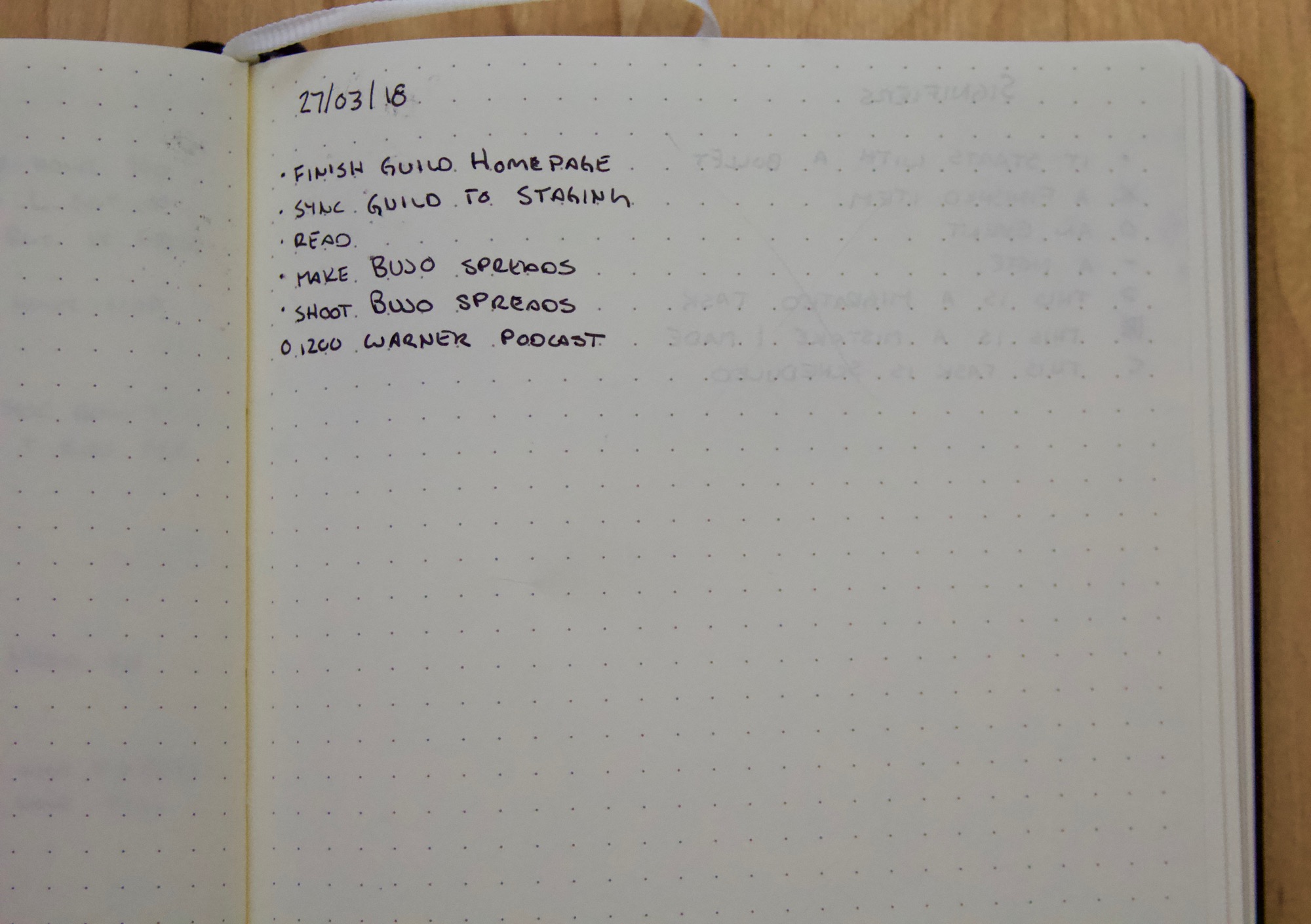 Bullet Journal Task List