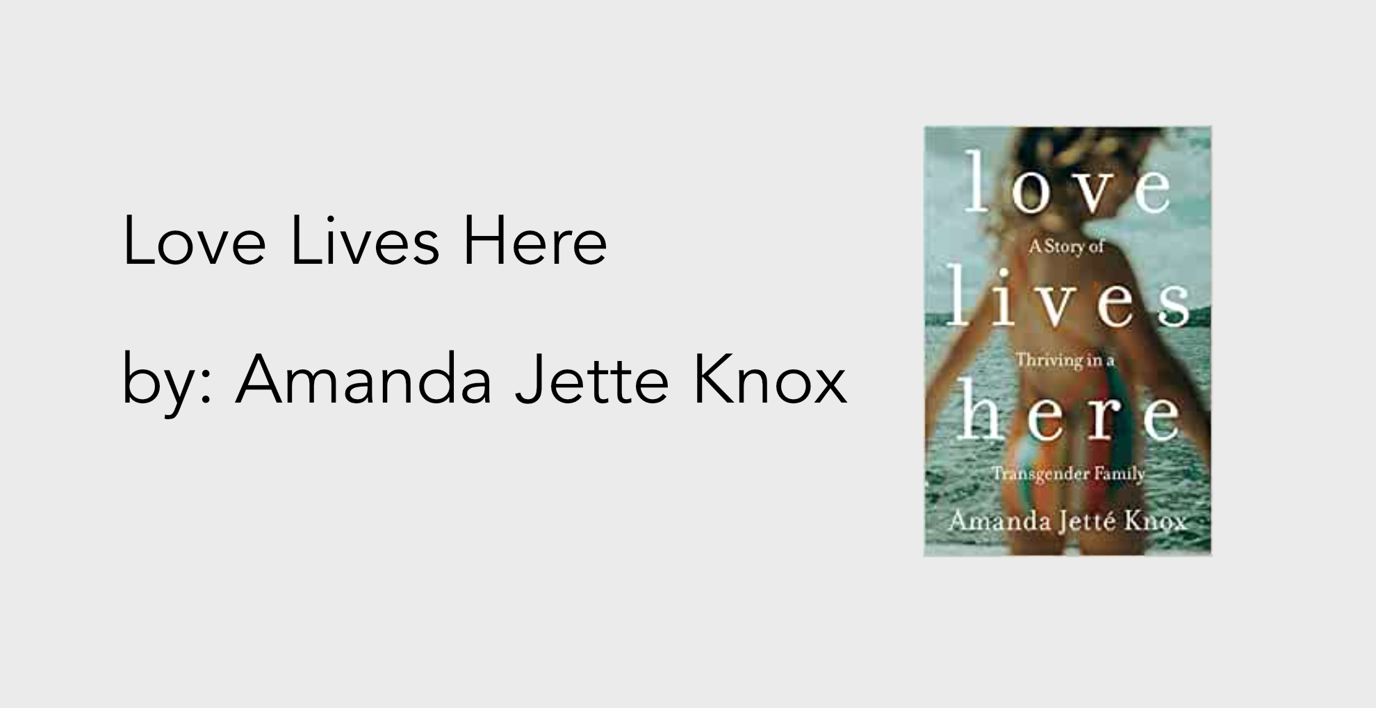 Love Lives Here by Amanda Jette Knox