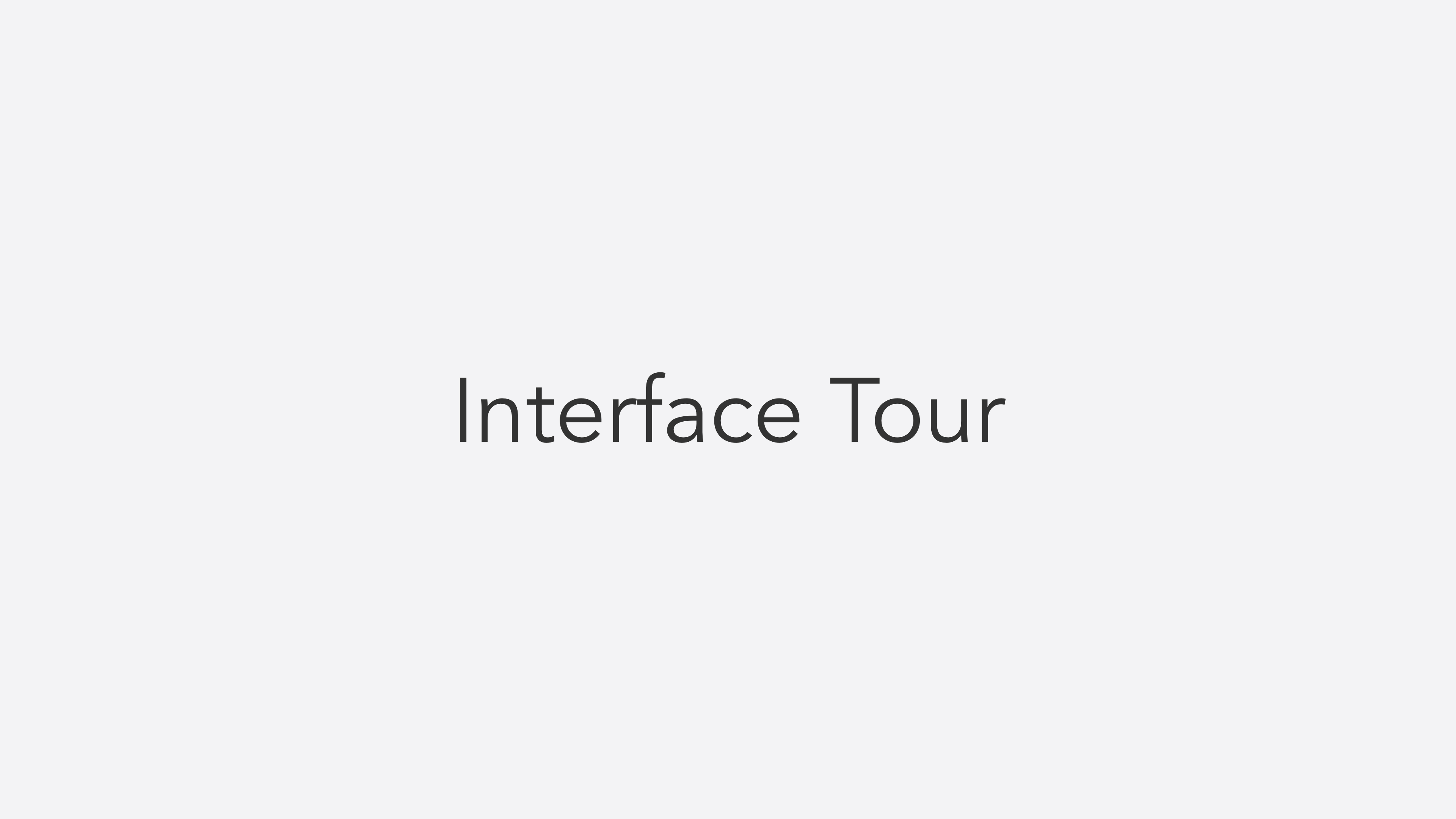 Interface Overview