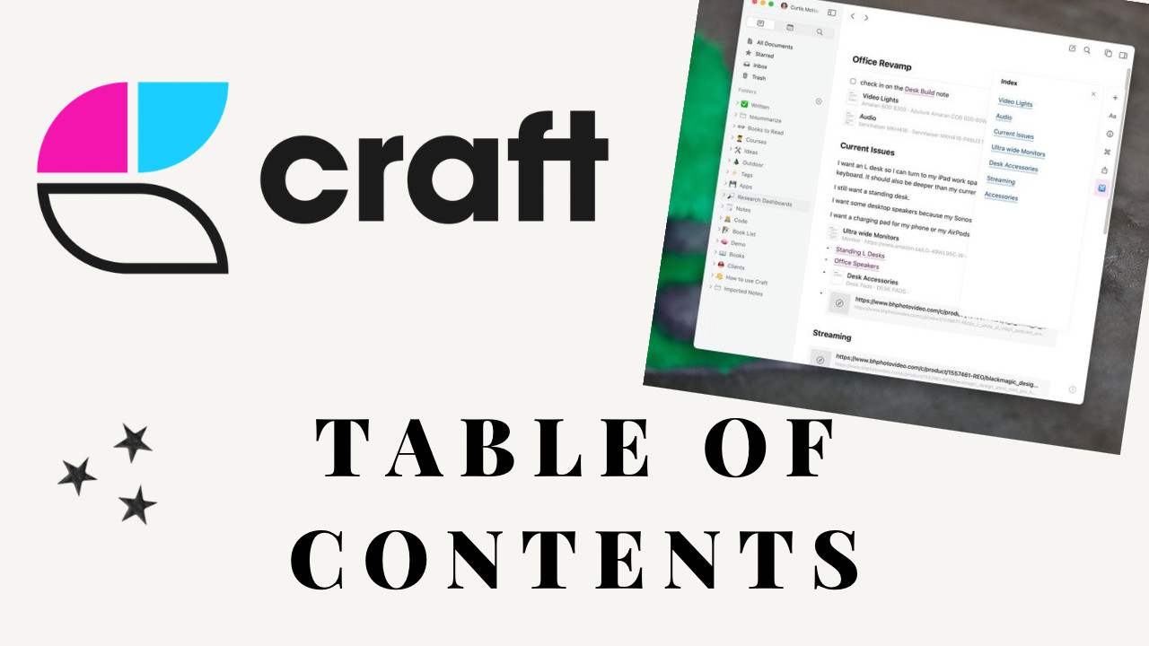 Craft Table of Contents Extension