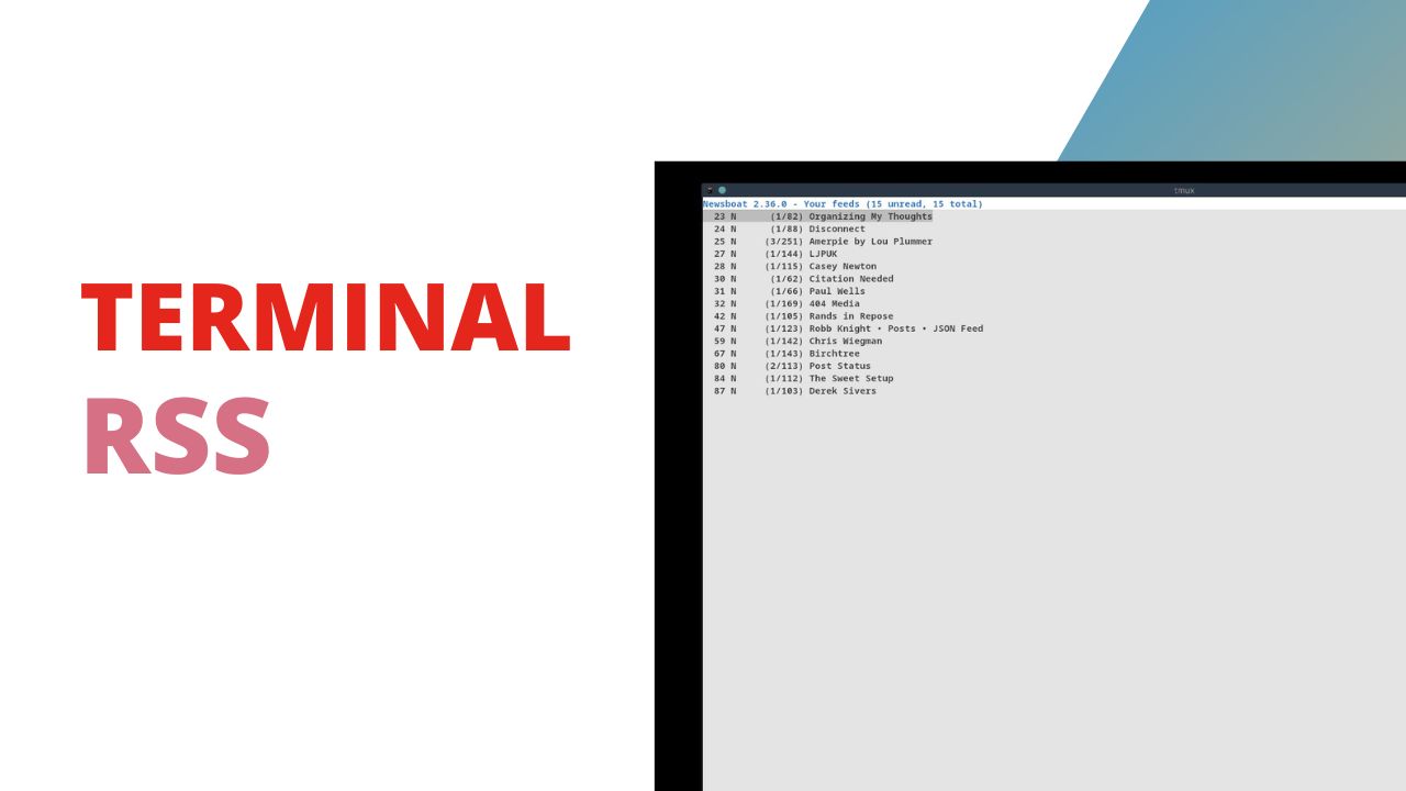 Newsboat RSS in the terminal