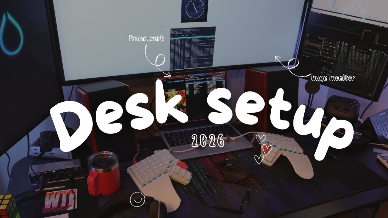 Framework based desk setup