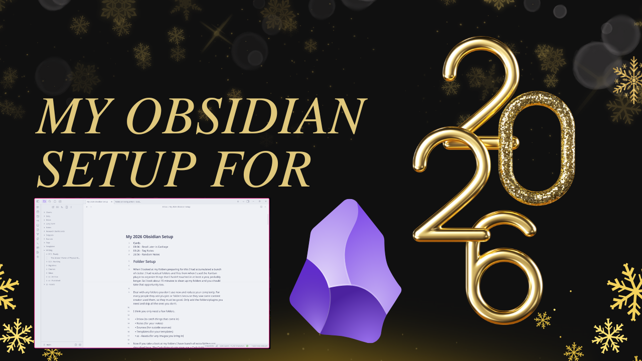 obsidian setup for 2026